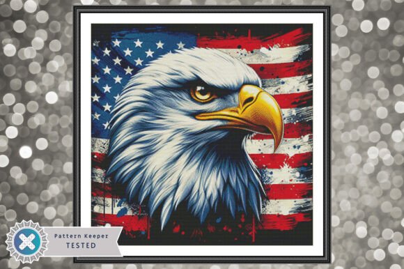 American Flag Eagle Cross Stitch Pattern
