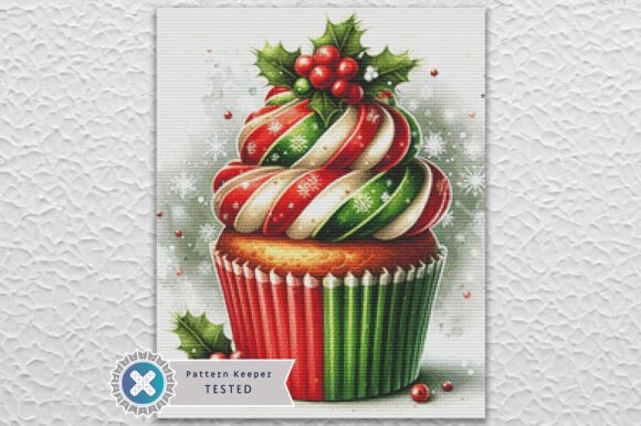 Christmas Cupcake Cross Stitch Pattern