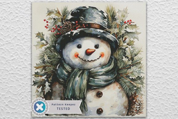 Christmas Snowman Cross Stitch Pattern