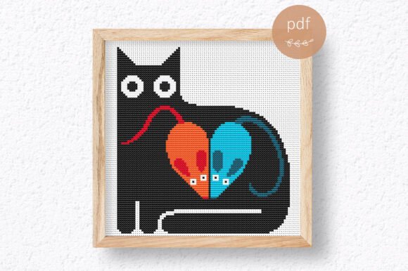 Colorful Cats Cross Stitch Pattern PDF