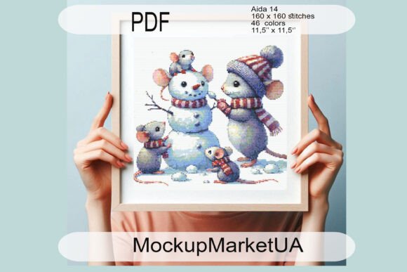 Cute Winter Mouse Cross Stitch Patterns