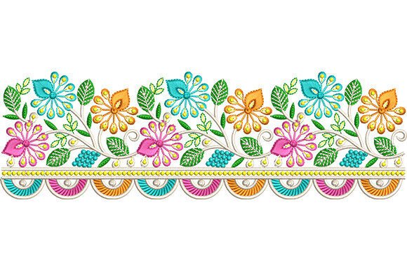 Floral Border: Elegant, Versatile Embroidery for Meaningful Gifts