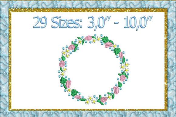 Flower Frame Embroidery: A Timeless Floral Wreath for Handmade Gifts