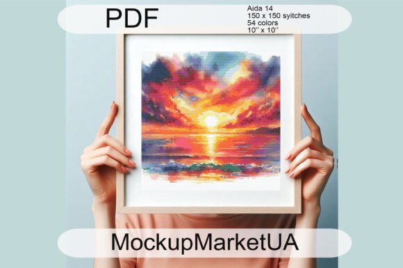 Sunset Cross Stitch Patterns PDF Nature