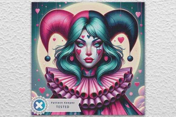 Valentine’s Harlequin Cross Stitch PDF